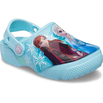 Crocs Fun Lab Disney Frozen II Girls' Clogs Turquoise | Australia 1475LISH